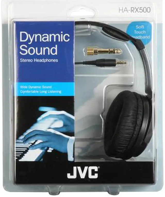 Alt view image 2 of 2 - JVC Silver HA-RX500 3.5mm/ 6.3mm Connector Circumaural Full Size Headphone