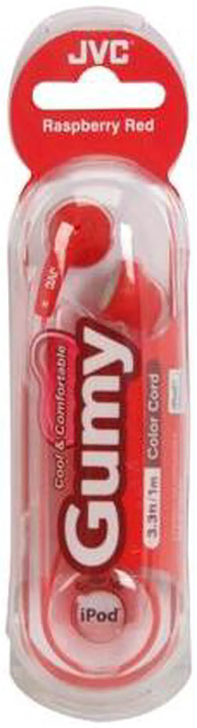Main image of JVC Gumy HA-F140-R 3.5mm Gold-Plated Connector Earbud Red Headphone
