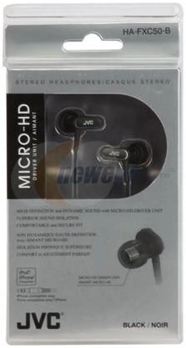 Alt view image 2 of 2 - JVC HA-FXC50 In Ear Headphone with Air Cushion Technology, Black