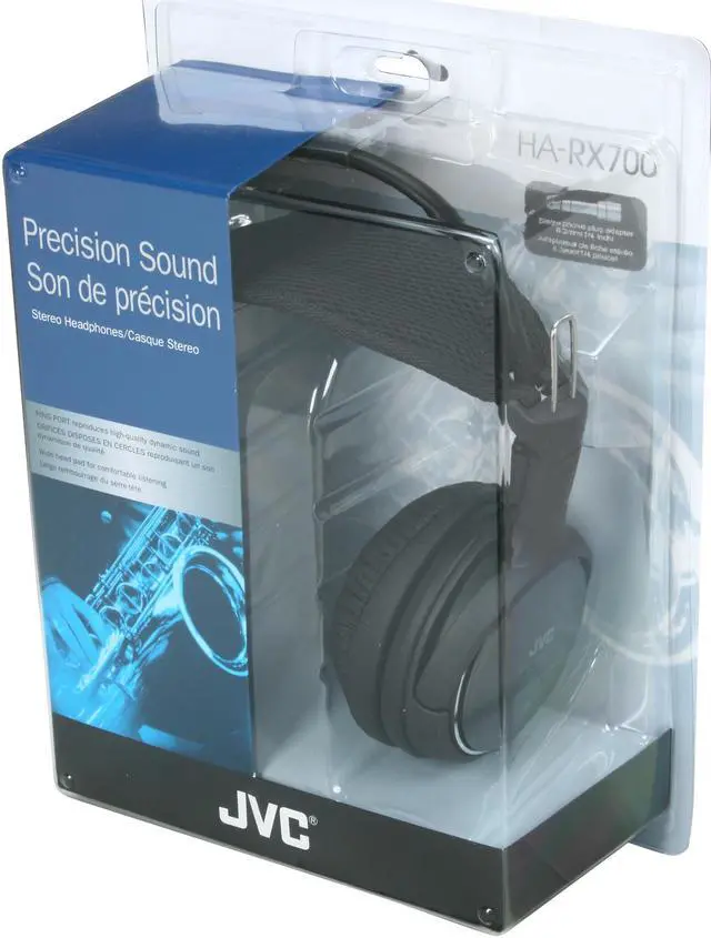 Alt view image 6 of 6 - JVC Black HA-RX700 3.5mm/ 6.3mm Connector Circumaural Full-Size Headphone