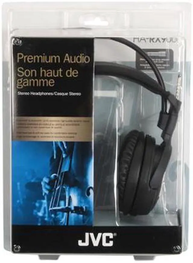 Alt view image 2 of 3 - JVC Black HA-RX900 3.5mm/ 6.3mm Connector Circumaural Full-Size Headphone
