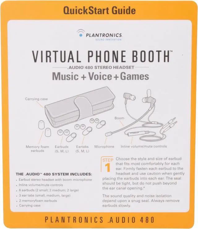 Alt view image 12 of 14 - PLANTRONICS .Audio 480 3.5mm/ USB Connector Canal Stereo Headset