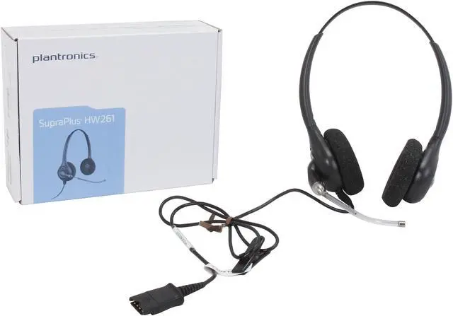 Alt view image 6 of 6 - Plantronics HW261 SupraPlus Wideband Headset (Binaural) (64337-31)