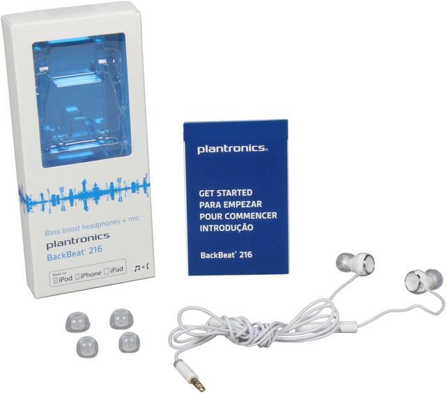 Alt view image 4 of 4 - PLANTRONICS 3.5MM Stereo Headset w/ Inline Controller & Microphone (BackBeat 216 White)