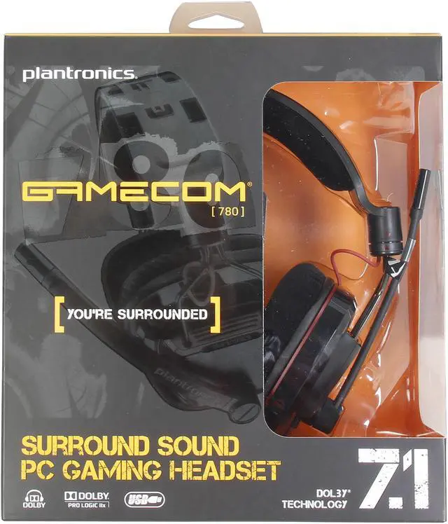 Alt view image 8 of 8 - PLANTRONICS GameCom 780 (Dota 2 badged) USB Connector Circumaural Headset