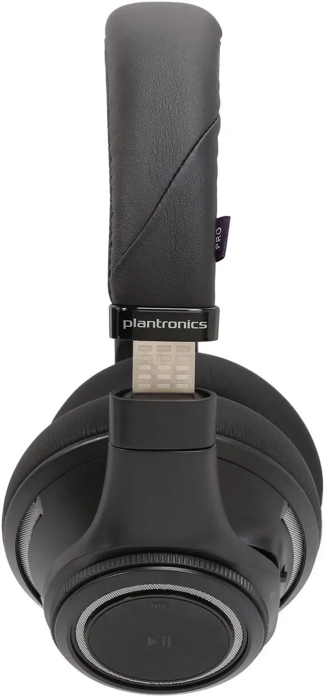 Alt view image 3 of 7 - Plantronics Backbeat Pro Wireless Active Noise Cancelling Headphones with Mic – Black