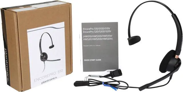 Alt view image 6 of 6 - Plantronics EncorePro HW510 Monaural Noise-Canceling Headset