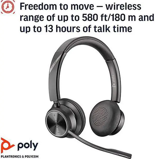 Alt view image 3 of 7 - Poly Savi 7320 Ultra-Secure Wireless DECT Headset System