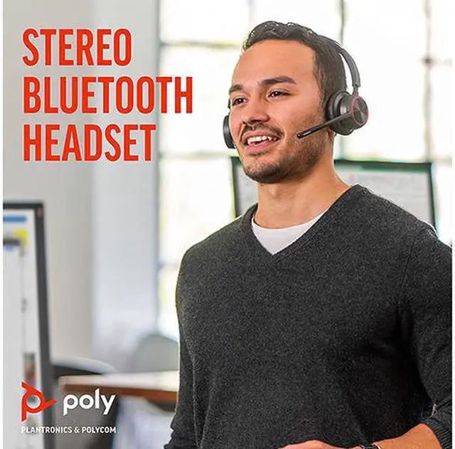 Alt view image 4 of 7 - Poly - Voyager 4320 UC Wireless Headset + Charge Stand (Plantronics) - Headphones w/Mic - Connect to PC/Mac via USB-A Bluetooth Adapter, Cell Phone via Bluetooth-Works w/Teams (Certified), Zoom&More