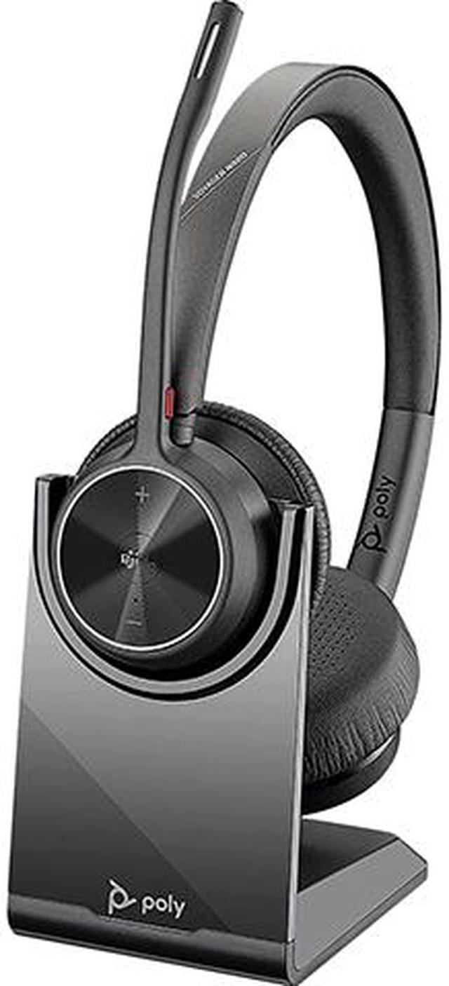 Poly - Voyager 4320 UC Wireless Headset + Charge Stand (Plantronics) -  Headphones w/Mic - Connect to PC/Mac via USB-A Bluetooth Adapter, Cell  Phone via Bluetooth-Works w/Teams (Certified), Zoom&More