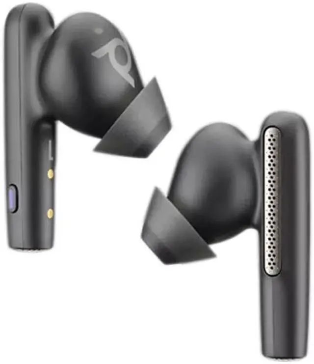 Alt view image 2 of 3 - Poly Voyager Free 60+ UC Wireless Earset - USB-A Dongle - True Wireless - Bluetooth - 98.4 ft - 20 Hz - 20 kHz - Earbud - Binaural - In-ear - Noise Canceling - Carbon Black  216065-01