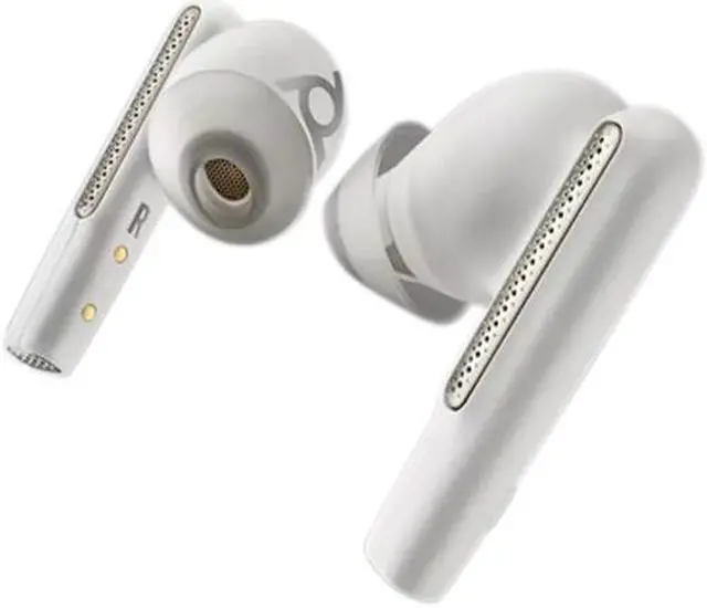 Alt view image 2 of 3 - Poly Voyager Free 60+ UC Wireless Earset - USB-A Dongle - True Wireless - Bluetooth - 98.4 ft - 20 Hz - 20 kHz - Earbud - Binaural - In-ear - Noise Canceling - White Sand  216754-01