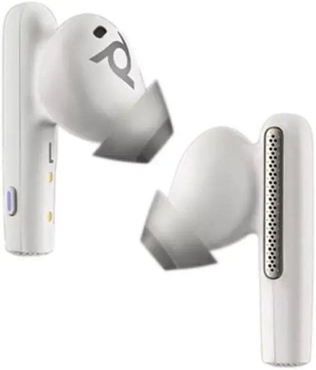 Alt view image 2 of 3 - Poly Voyager Free 60+ Teams Wireless Earset - USB-C Dongle - True Wireless - Bluetooth - 98.4 ft - 20 Hz - 20 kHz - Earbud - Binaural - In-ear - Noise Canceling - White Sand  216755-02
