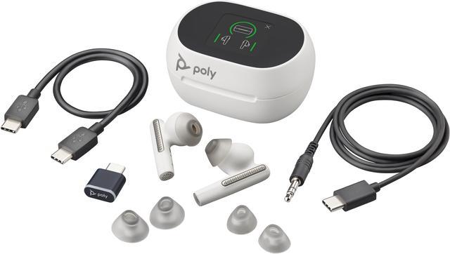 Poly Voyager Free 60+ Teams Wireless Earset - USB-C Dongle - True Wireless  - Bluetooth - 98.4 ft - 20 Hz - 20 kHz - Earbud - Binaural - In-ear - Noise  