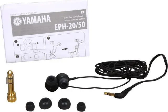 Alt view image 4 of 5 - Yamaha - In-Ear Headphones (EPH-50) BLACK