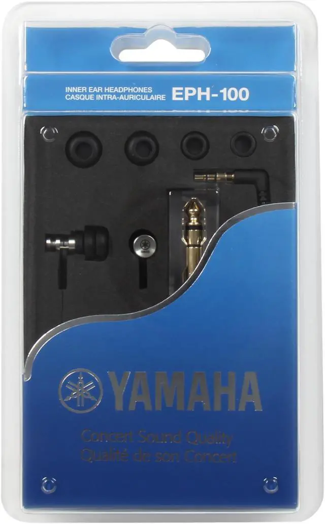 Alt view image 6 of 6 - Yamaha EPH-100 In-Ear Stereo Headphones - Silver