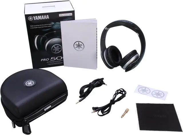 Alt view image 7 of 7 - Yamaha PRO 500 High-Fidelity Over-Ear Headphones (Piano Black) - HPH-PRO500BL