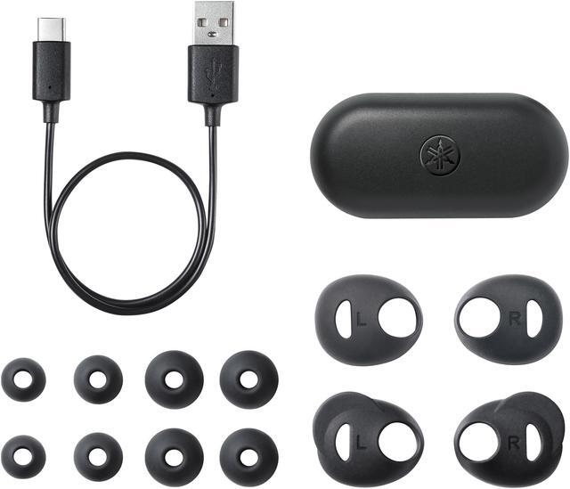 Alt view image 4 of 5 - Yamaha TW-E3ABL True Wireless Earbuds - Black