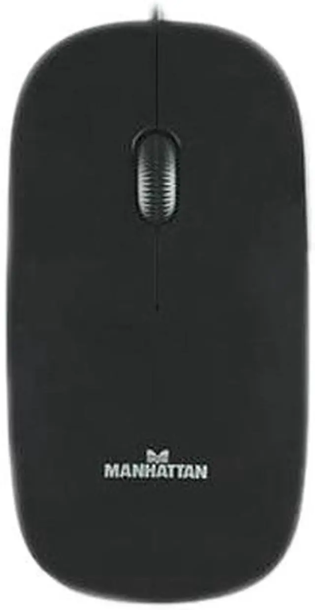 Main image of Manhattan 177658 Black 3 Buttons 1 x Wheel USB Wired Optical Silhouette Mouse