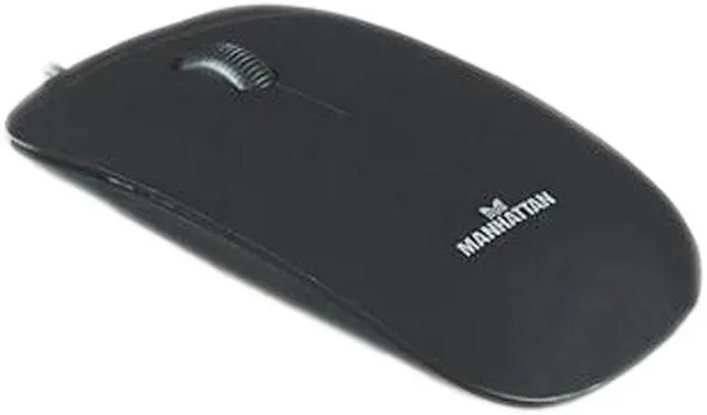 Alt view image 2 of 6 - Manhattan 177658 Black 3 Buttons 1 x Wheel USB Wired Optical Silhouette Mouse
