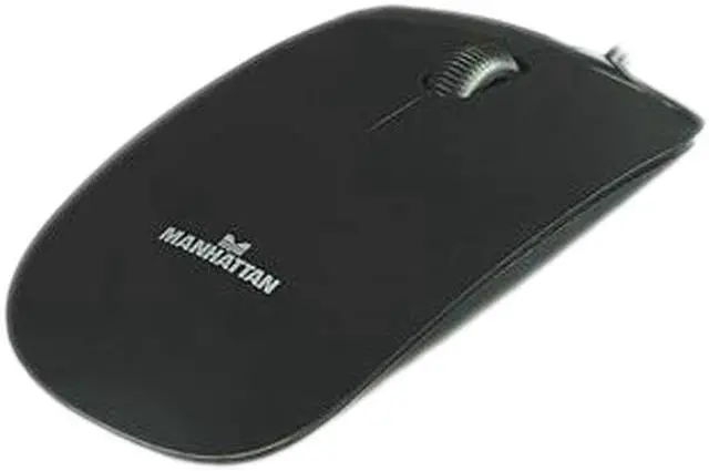 Alt view image 3 of 6 - Manhattan 177658 Black 3 Buttons 1 x Wheel USB Wired Optical Silhouette Mouse