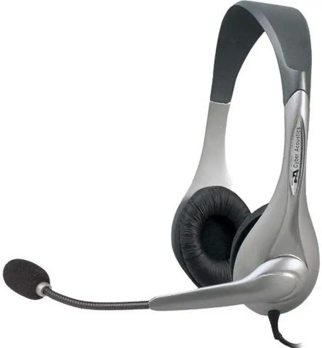 Main image of Cyber Acoustics Silver OEM USB Headset/Mic AC-851B