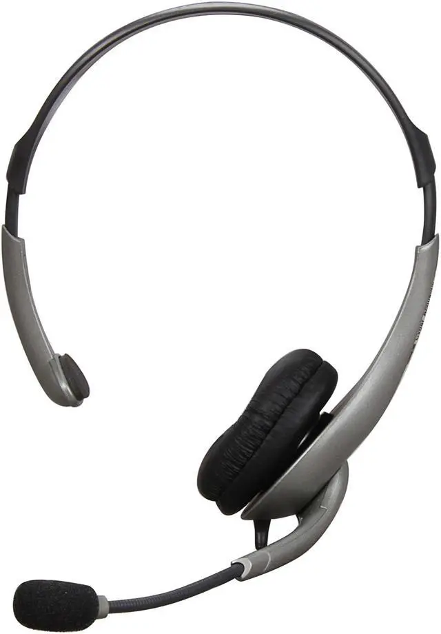 Alt view image 2 of 7 - Cyber Acoustics AC-840 USB Connector Single Ear Internet Communication Mono Headset & Boom Mic