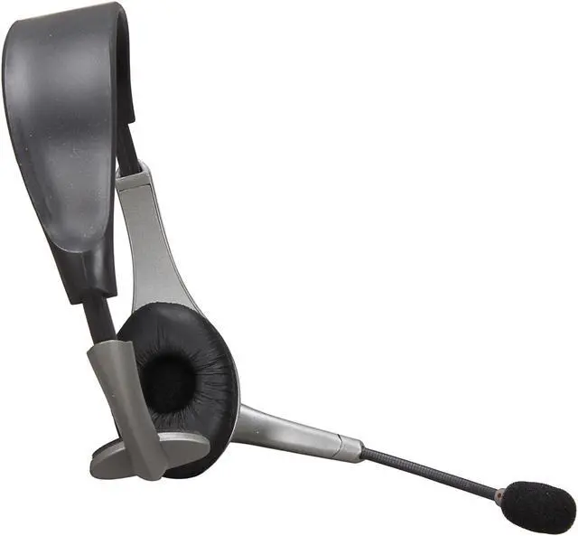 Alt view image 3 of 7 - Cyber Acoustics AC-840 USB Connector Single Ear Internet Communication Mono Headset & Boom Mic