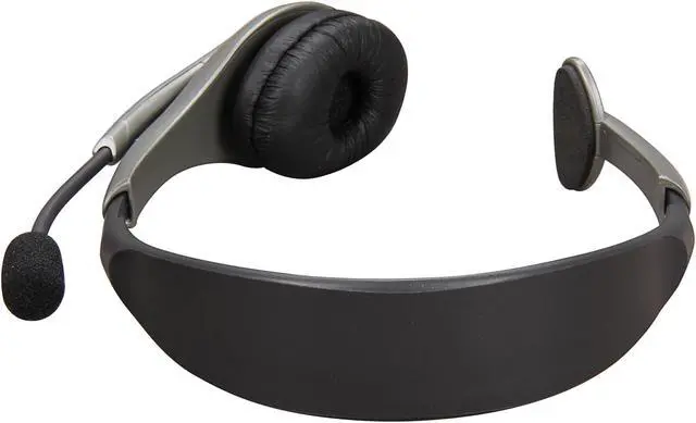 Alt view image 4 of 7 - Cyber Acoustics AC-840 USB Connector Single Ear Internet Communication Mono Headset & Boom Mic