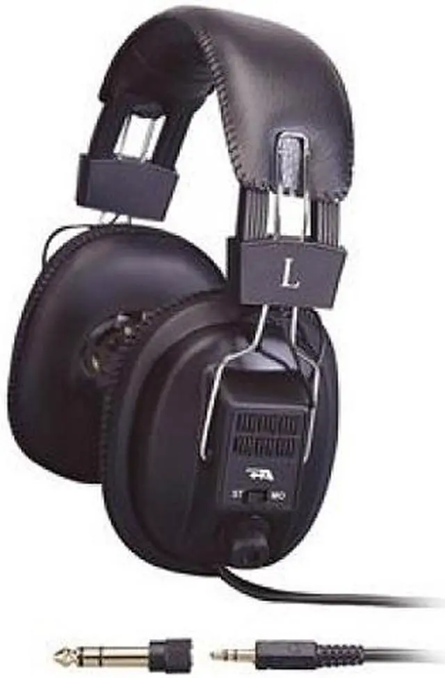 Main image of Cyber Acoustics Black ACM-500RB 3.5 mm plug and 1/4" adapter (included) Connector Circumaural Pro Series Headphone