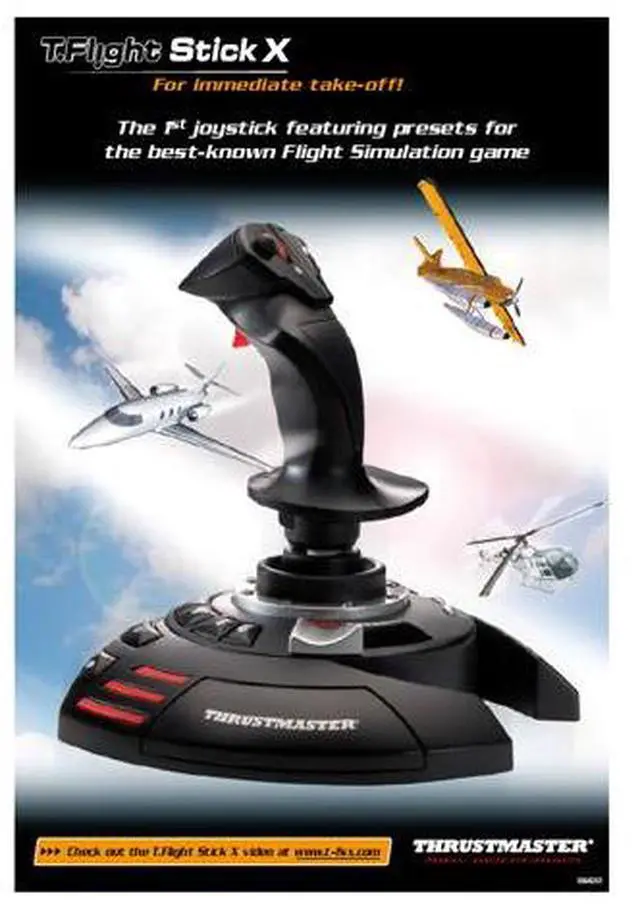 Alt view image 8 of 8 - Thrustmaster Joystick T Flight Stick X (PS3, PC)