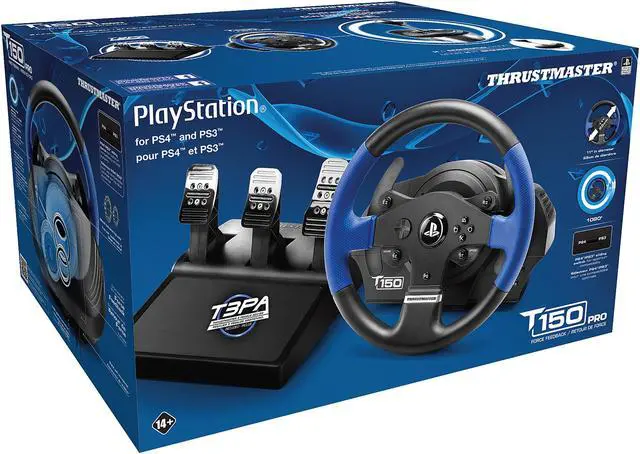 Alt view image 2 of 2 - Thrustmaster T150 Pro Force Feedback Racing Wheel with T3PA Wide 3-Pedal Set