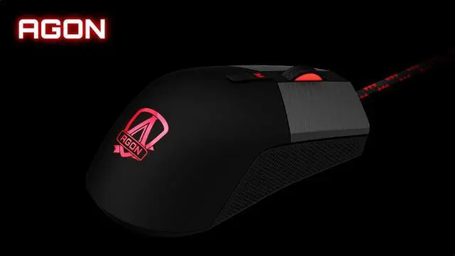 Alt view image 6 of 9 - AOC Agon AGM700 Gaming Mouse - 16,000 DPI - Omron Switches - RGB Effects - Adjustable DPI - Adjustable Weight