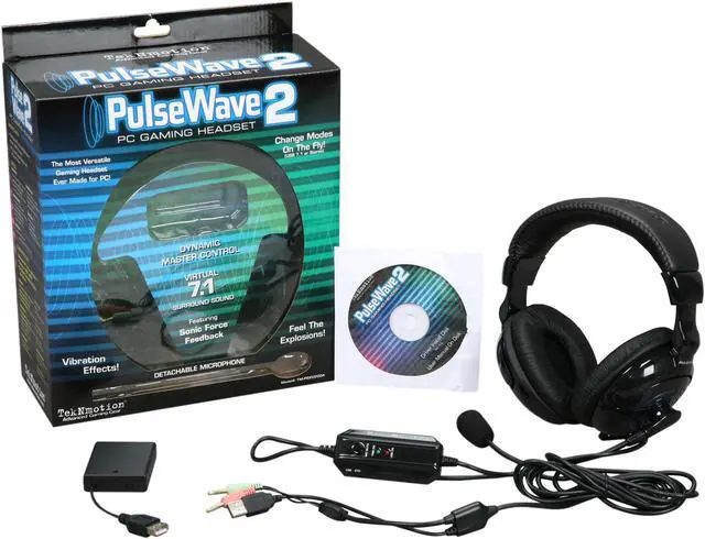 Alt view image 6 of 6 - TekNmotion PulseWave • V2 3.5mm/ USB Connector Circumaural Nex-Gen Premium PC Gaming Headset