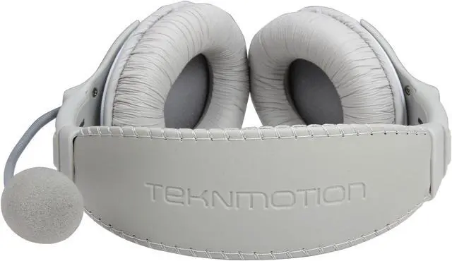 Alt view image 5 of 7 - TekNmotion TM-YW100P Yapster Plus Headset for PC, MAC, Tablets and Smartphones, White