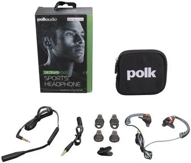 Alt view image 6 of 6 - Polk Audio UltraFit 1000 In-Ear Sports Headphones with iPod/iPhone Control and Mic (Black/Red)