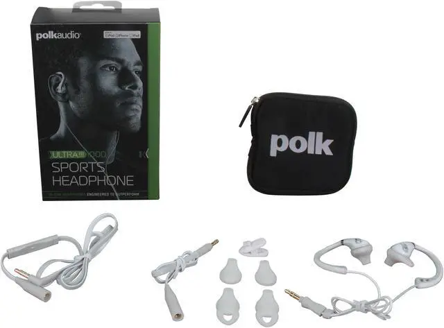 Alt view image 6 of 6 - Polk Audio UltraFit 1000 In-Ear Sports Headphones with iPod/iPhone Control and Mic (White/Grey)
