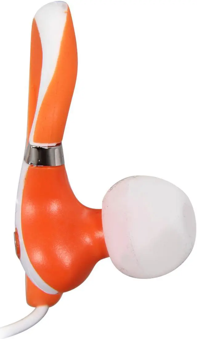 Alt view image 5 of 6 - Polk Audio UltraFit 3000 In-Ear Canal Sports Headphones with iPod/iPhone Control and Mic (White/Orange)