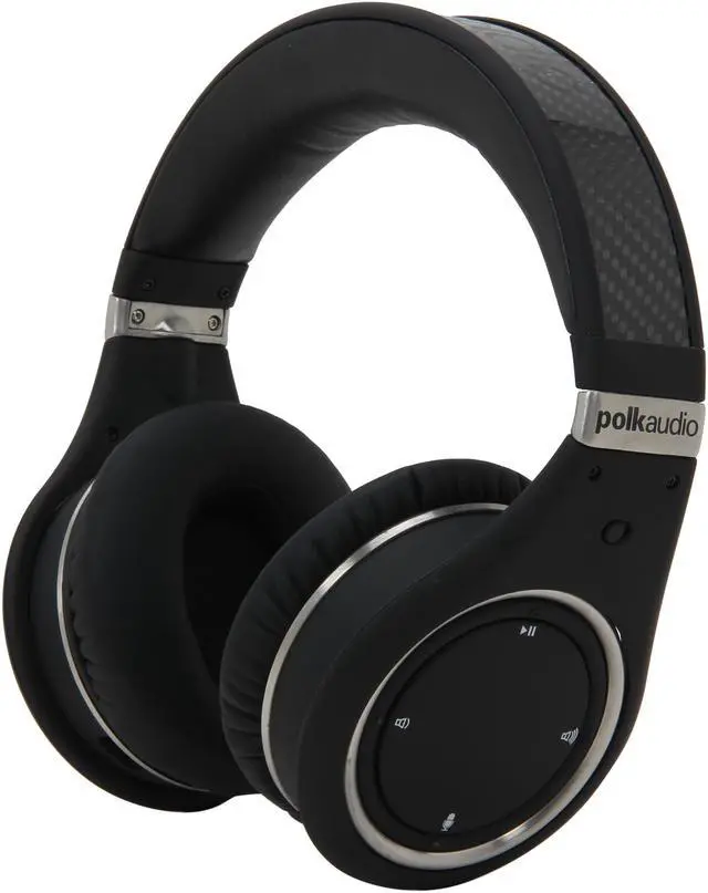 Main image of Polk Audio Black UltraFocus 8000 3.5mm Connector Over-Ear Active Noise Cancelling Headphone w/Apple Controls