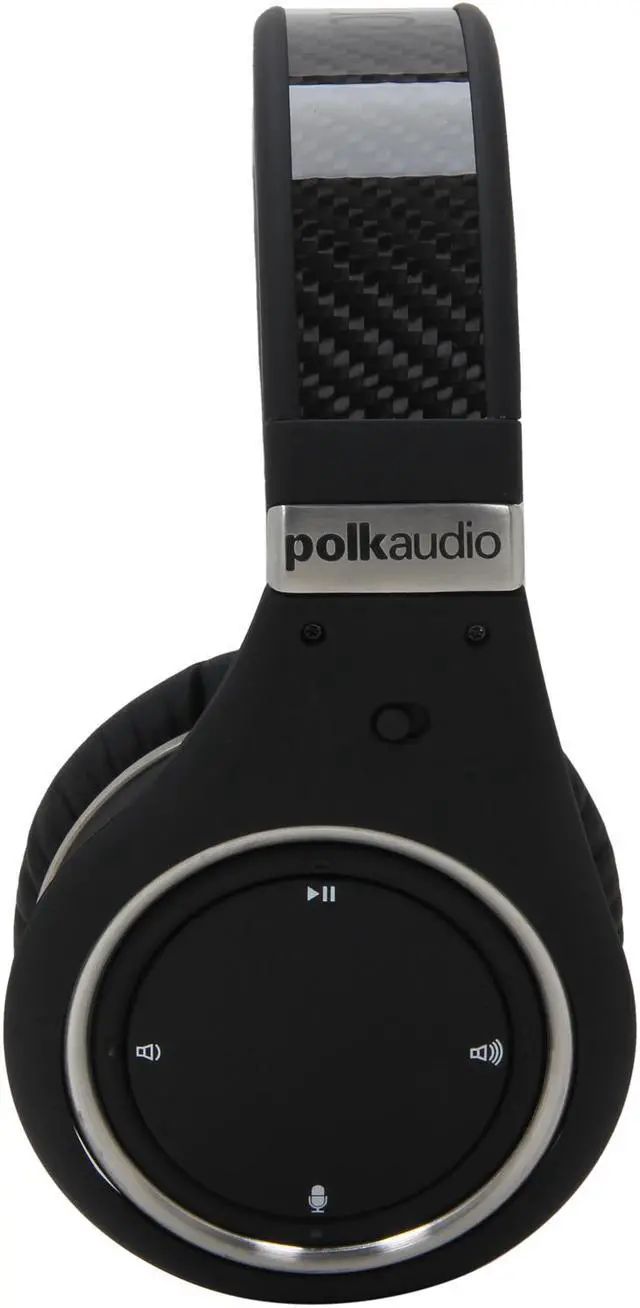Alt view image 3 of 6 - Polk Audio Black UltraFocus 8000 3.5mm Connector Over-Ear Active Noise Cancelling Headphone w/Apple Controls