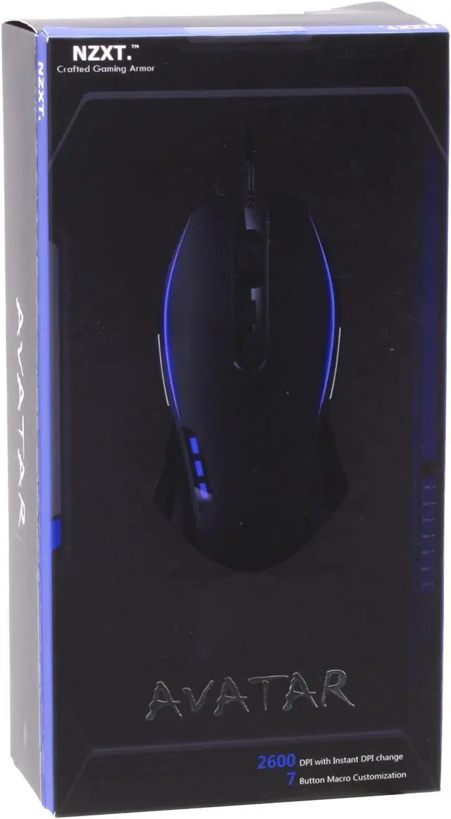 Alt view image 8 of 9 - NZXT AVATAR AVTR-001BL Black 7 Buttons USB Wired Optical Gaming Mouse