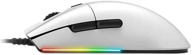 Alt view image 4 of 5 - NZXT Lift - MS-1WRAX-WM - PC Gaming Mouse - Lightweight Ambidextrous Mouse - High-end PixArt 3389 Optical Sensor - 16k Resolution - RGB Lighting - Low-Drag Cable - White
