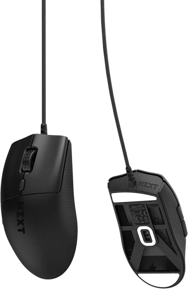 Alt view image 15 of 16 - NZXT Lift 2 Ergo LIGHTWEIGHT Ergonomic Wired Gaming Mouse, optical switches, 26,000 DPI, 8K polling rate, Black
