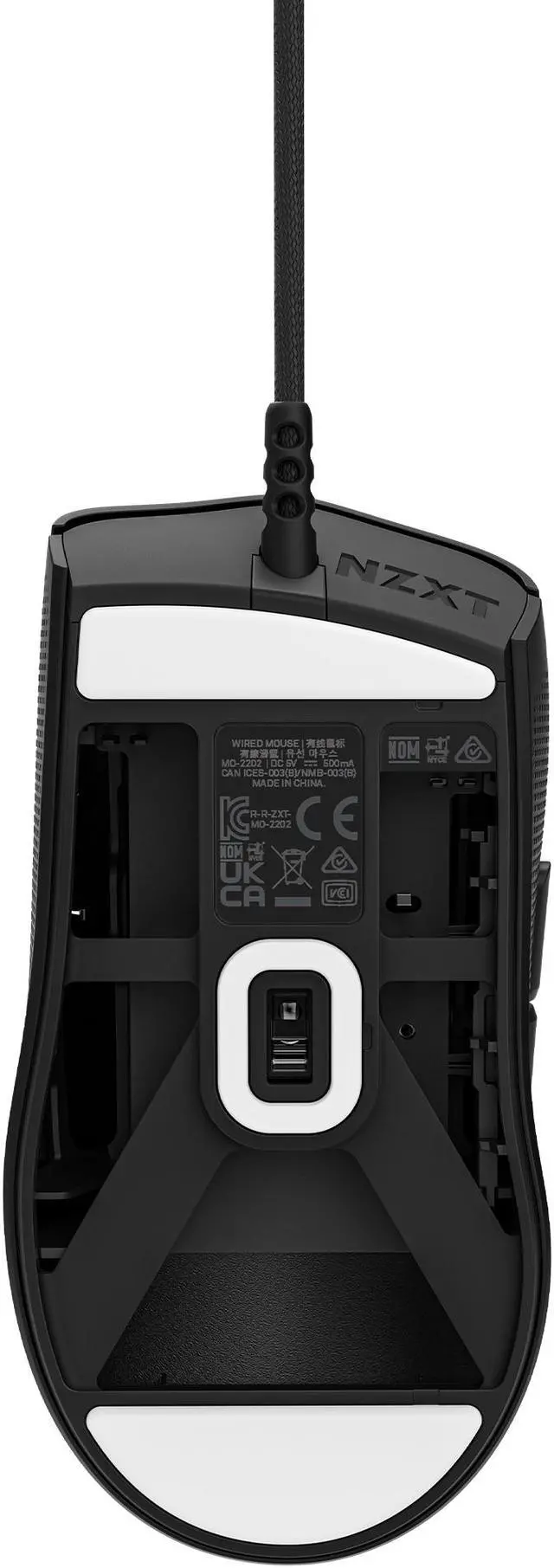 Alt view image 16 of 16 - NZXT Lift 2 Ergo LIGHTWEIGHT Ergonomic Wired Gaming Mouse, optical switches, 26,000 DPI, 8K polling rate, Black