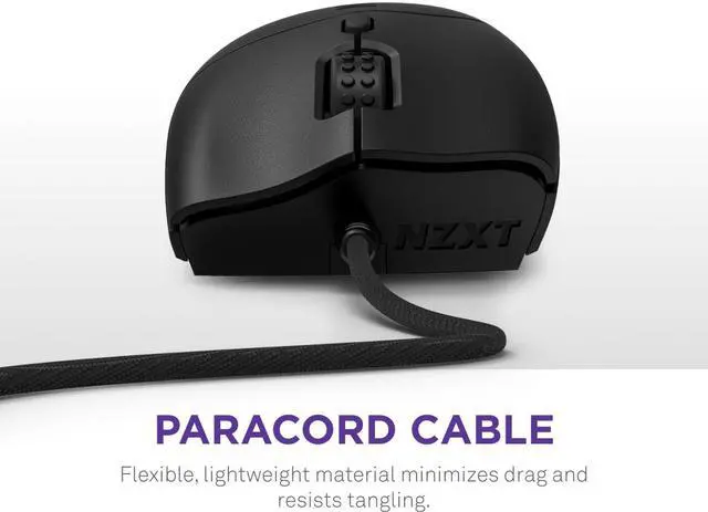 Alt view image 7 of 16 - NZXT Lift 2 Ergo LIGHTWEIGHT Ergonomic Wired Gaming Mouse, optical switches, 26,000 DPI, 8K polling rate, Black