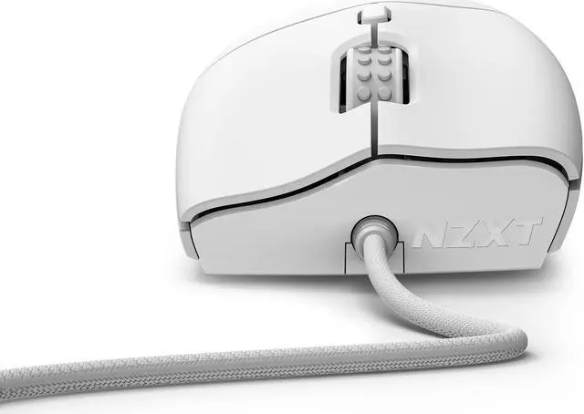 Alt view image 14 of 16 - NZXT Lift 2 Ergo LIGHTWEIGHT Ergonomic Wired Gaming Mouse, optical switches, 26,000 DPI, 8K polling rate, White