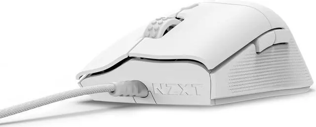 Alt view image 12 of 16 - NZXT Lift 2 Ergo LIGHTWEIGHT Ergonomic Wired Gaming Mouse, optical switches, 26,000 DPI, 8K polling rate, White