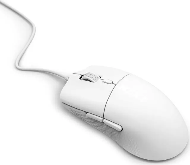 Alt view image 10 of 16 - NZXT Lift 2 Ergo LIGHTWEIGHT Ergonomic Wired Gaming Mouse, optical switches, 26,000 DPI, 8K polling rate, White