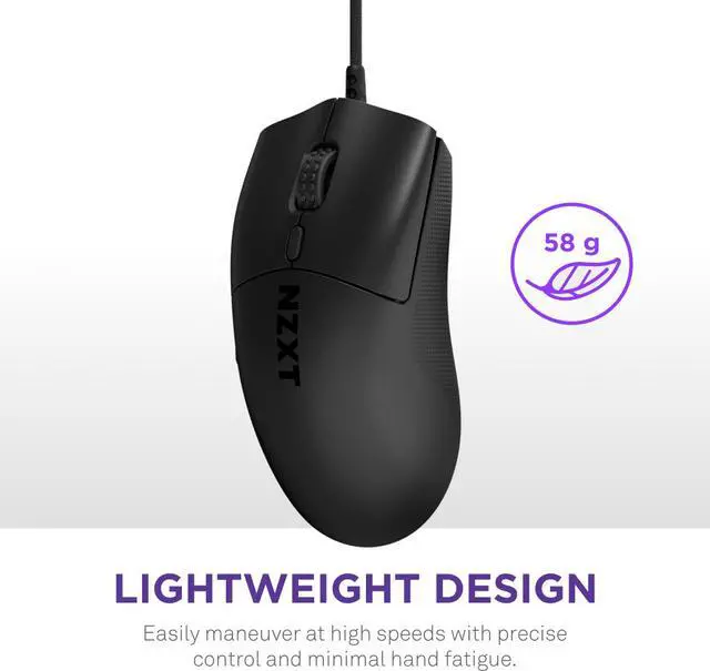 Alt view image 2 of 16 - NZXT Lift 2 Symm ULTRA LIGHTWEIGHT Symmetrical Wired Gaming Mouse, optical switches, 26,000 DPI, 8K polling rate, Black