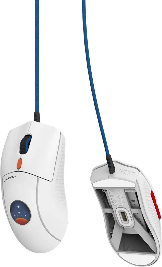Alt view image 10 of 15 - NZXT Lift 2 Starfield ULTRA LIGHTWEIGHT Symmetrical Wired Gaming Mouse, 26,000 DPI, 58g, White